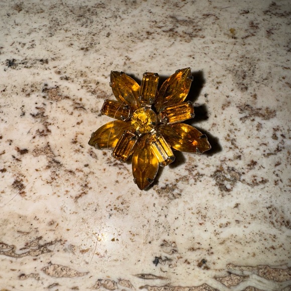 RHINESTONE LISNER EARRINGS NECKLACE BROOCH VINTAGE JEWELRY LOT - Picture 3 of 10